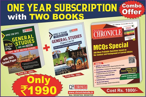 One Year Subscription Of Civil Services Chronicle With Two Books (Solved Papers For IAS Prelims And Mains)
